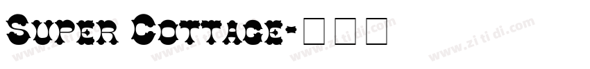 Super Cottage字体转换